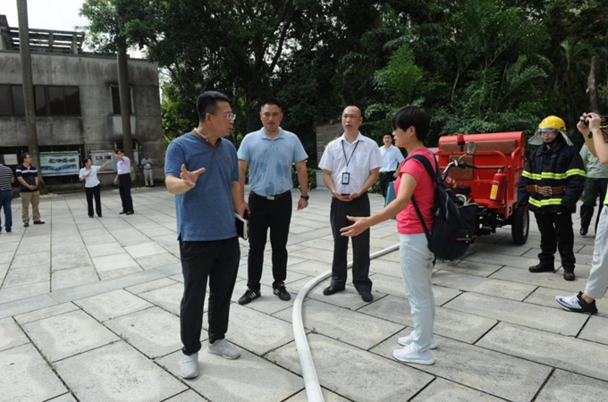 2018年9月23日上午，中央消防督导组检查消防演练情况。
